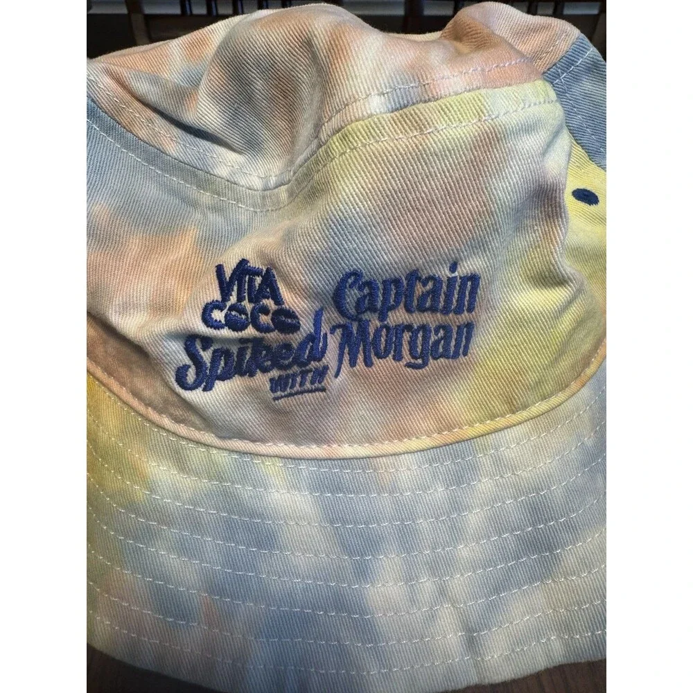 Tie-Dye Bucket Hat Vita Coco Spiked w/ Captain Morgan Logo - NWT - The Game